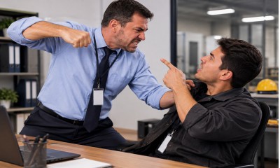Agressão física de supervisor gera indenização, mas provocação do empregado reduz reparação