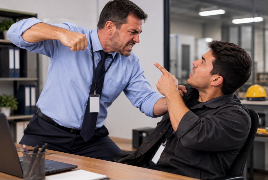 Agressão física de supervisor gera indenização, mas provocação do empregado reduz reparação